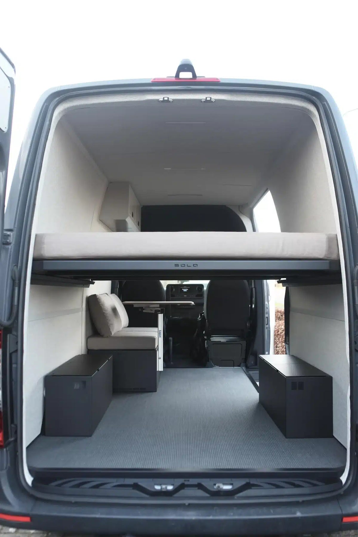 Solo 3 Panel Sliding Bed + Sunbrella Mattress – Sprinter / Crafter 2006–2017 – view 2