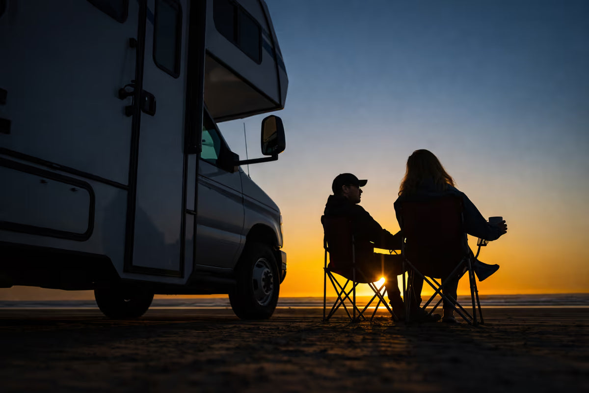 Campervan enjoying an off-grid weekend