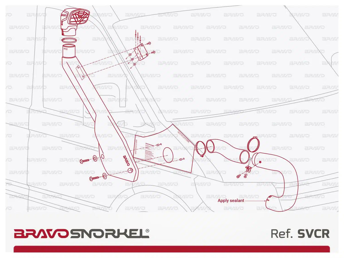 Bravo snorkel installation for Crafter and TGE