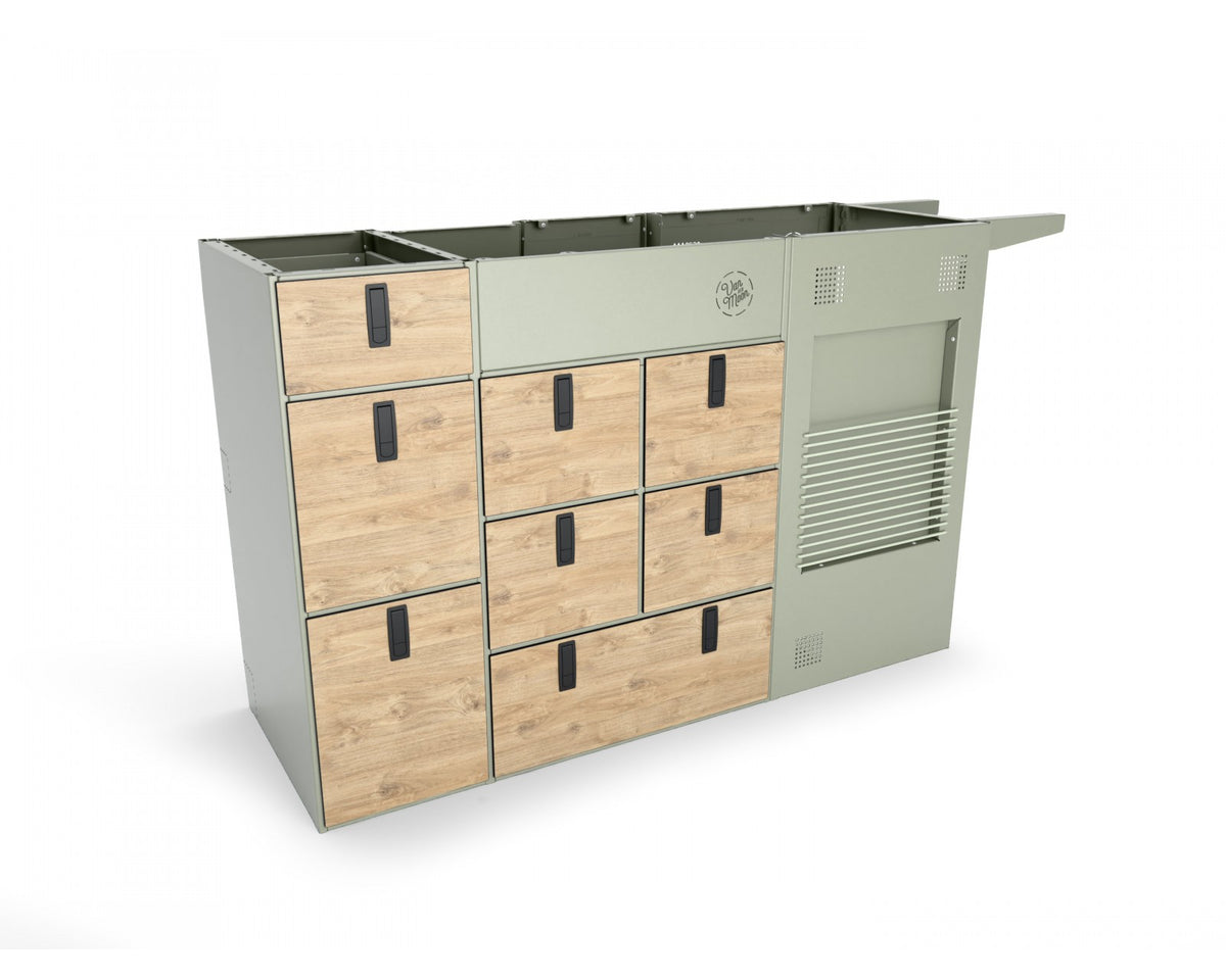 Moon Kitchen Solid Model 1 UK RAL 7033 countertop extension 2