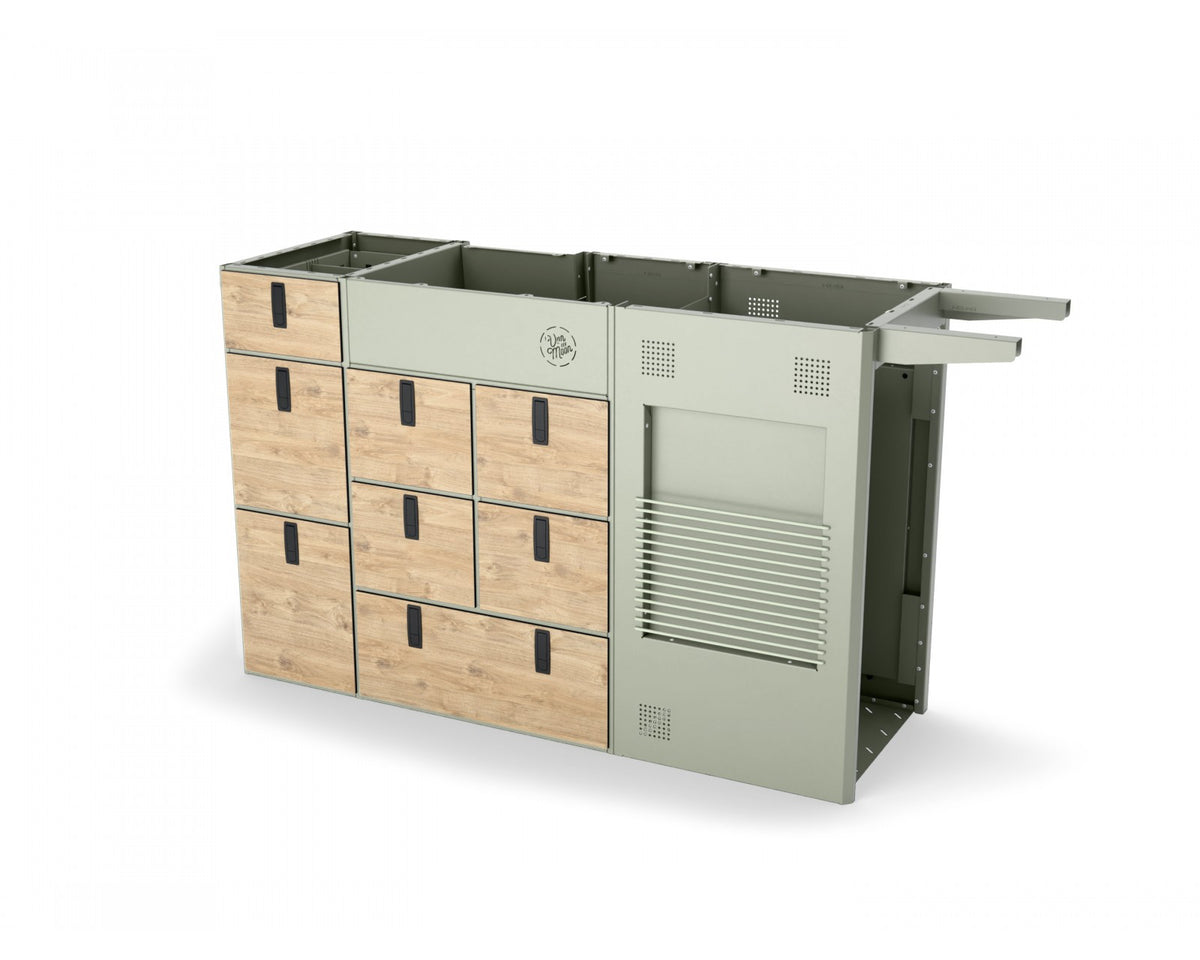 Moon Kitchen Solid Model 1 UK RAL 7033 countertop extension 1