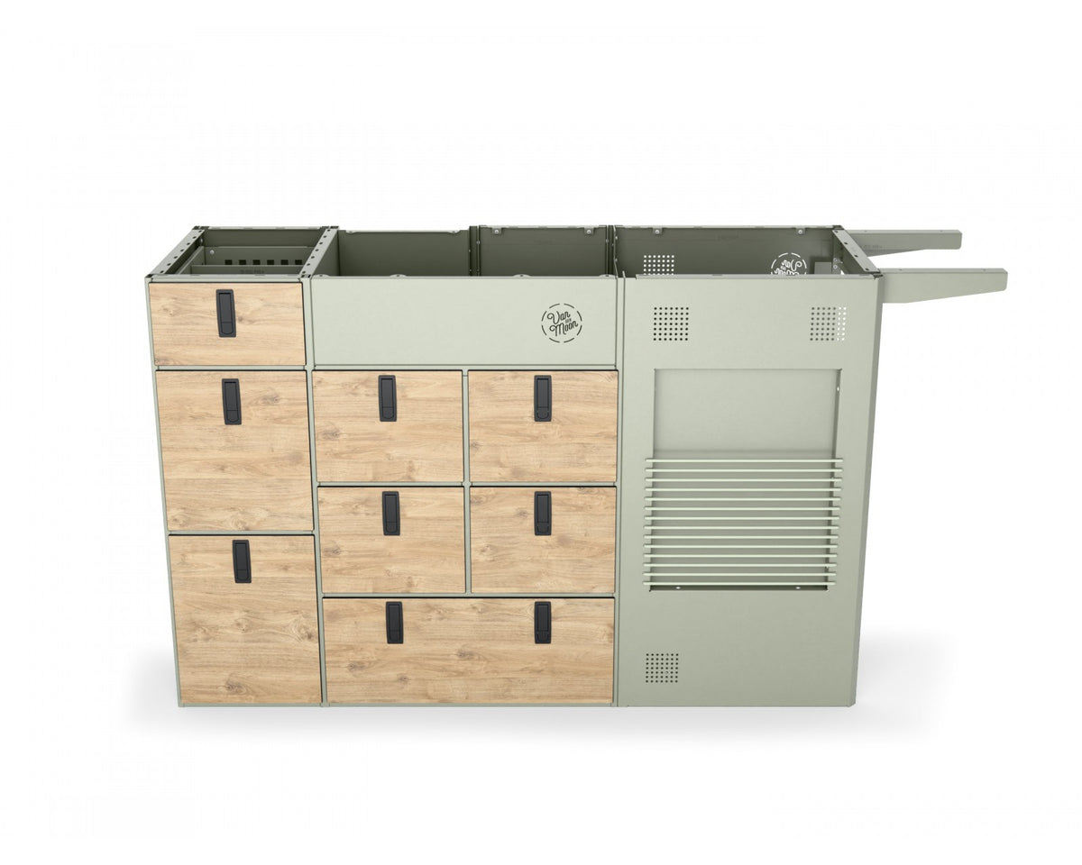 Moon Kitchen Solid Model 1 UK RAL 7033 countertop extension 3