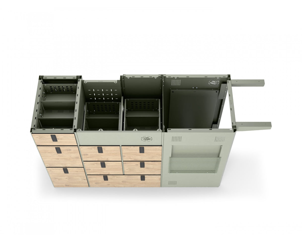 Moon Kitchen Solid Model 1 UK RAL 7033 countertop extension 4